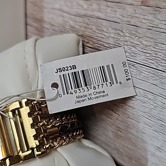 NWT JESSICA SIMPSON MULTI-CHAIN BRAIDED BAND GOLD TONE RECTANGLE WATCH - Picture 14 of 14